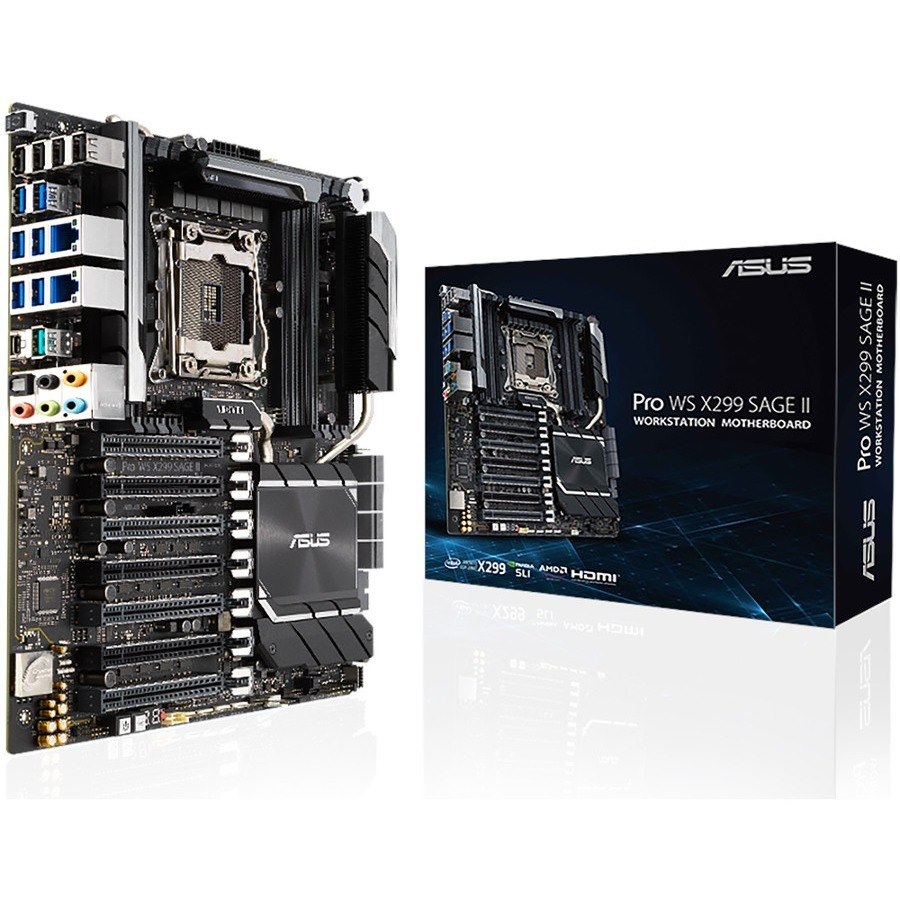 Asus PRO WS X299 SAGE II Workstation Motherboard - Intel X299 Chipset - Socket R4 LGA-2066 - Intel Optane Memory Ready - SSI CEB