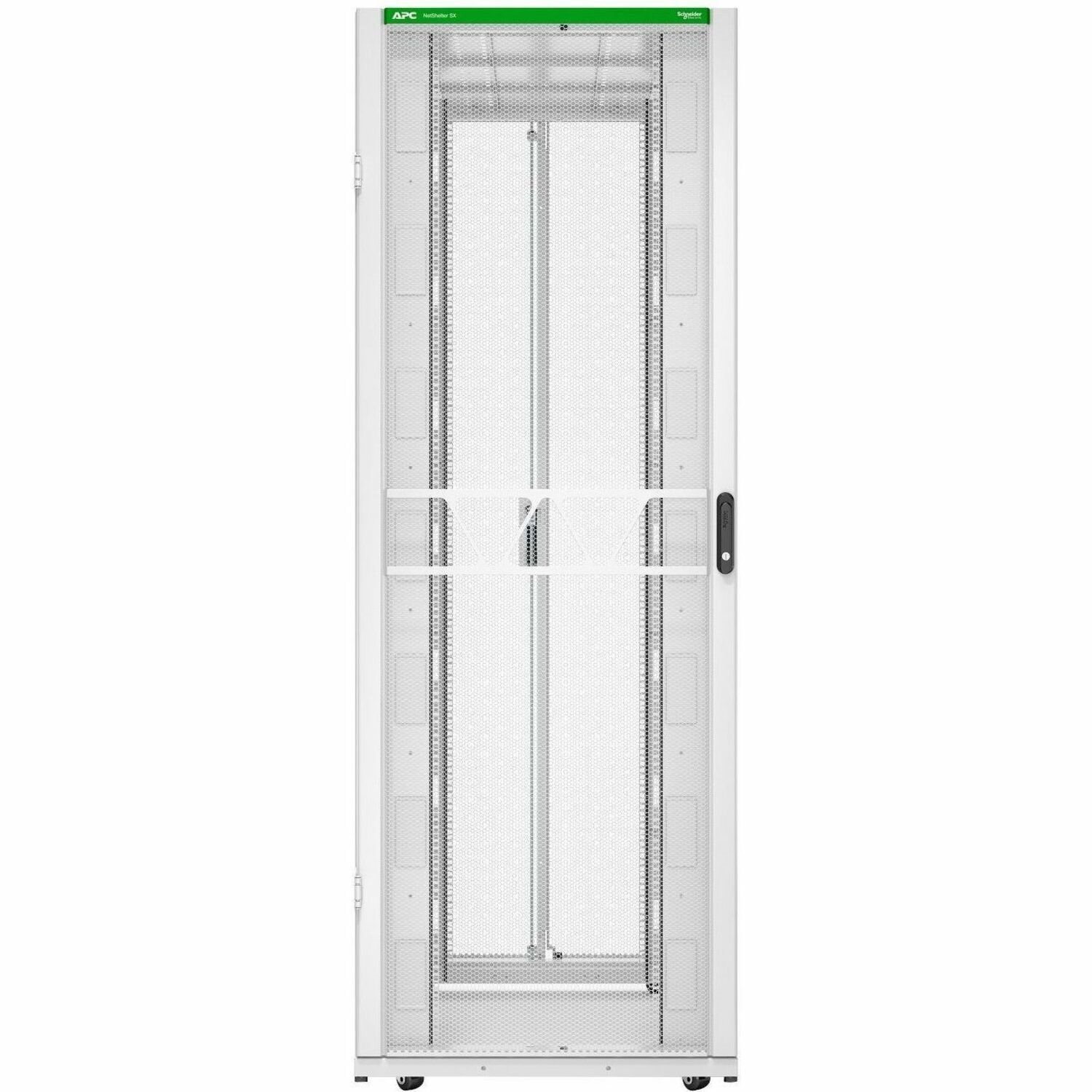 APC by Schneider Electric NetShelter SX 48U Enclosed Cabinet Rack Cabinet for Server, Networking, Equipment - 482.60 mm Rack Width - White