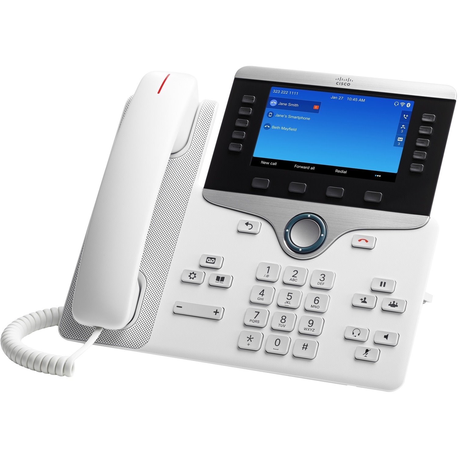 Cisco 8861 IP Phone - Corded - Wall Mountable, Desktop - White