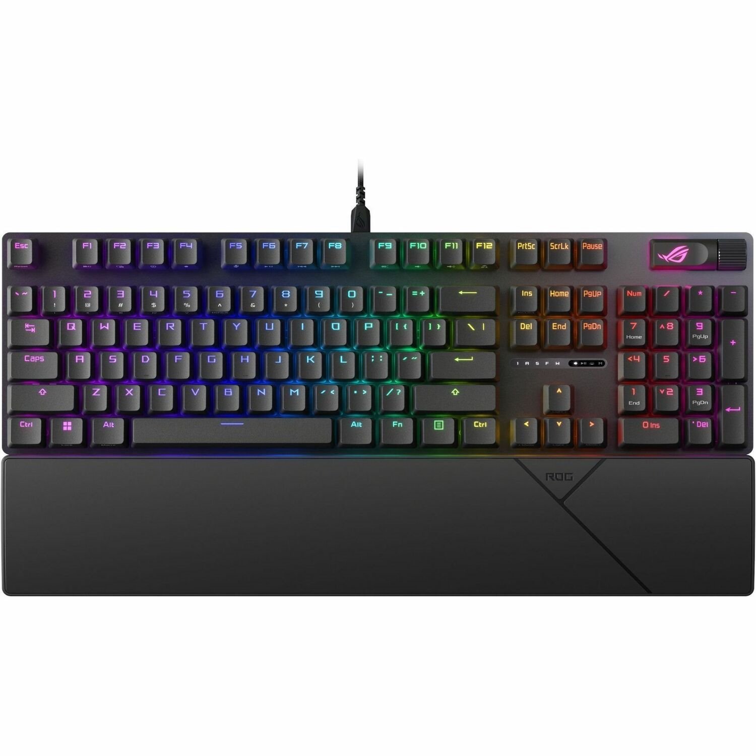 Asus ROG Strix Scope II Gaming Keyboard - Cable Connectivity - USB 2.0 Interface - RGB LED - French