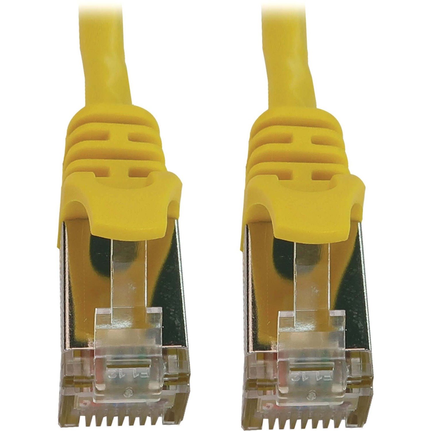 Eaton Tripp Lite Series Cat6a 10G Snagless Shielded Slim STP Ethernet Cable (RJ45 M/M), PoE, Yellow, 15 ft. (4.6 m)