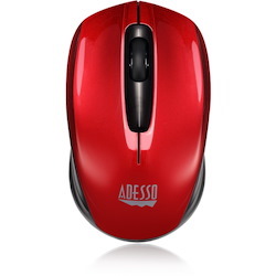 Adesso iMouse S50 Mouse - Radio Frequency - USB - Optical - 3 Button(s) - Red