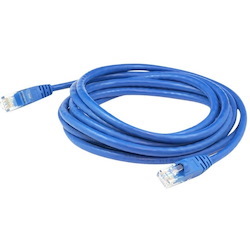 AddOn 12ft RJ-45 (Male) to RJ-45 (Male) Blue Snagless Cat6A STP PVC Copper Patch Cable