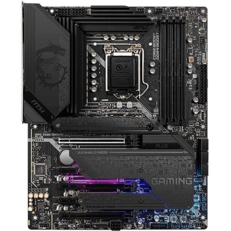 MSI MPG Z590 GAMING PLUS Desktop Motherboard - Intel Z590 Chipset - Socket LGA-1200 - Intel Optane Memory Ready - ATX