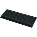Logitech K280e Keyboard - Cable Connectivity - USB Interface - Black