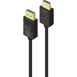 Alogic Premium 3 m DisplayPort/HDMI A/V Cable for Audio/Video Device, PC - 1