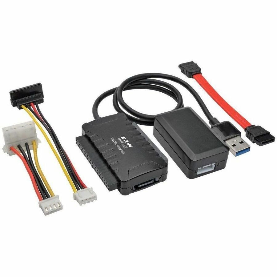 Eaton Tripp Lite Series USB 3.2 Gen 1 to SATA/IDE Adapter with Built-In USB Cable, 2.5 in., 3.5 in. and 5.25 in. Hard Drives