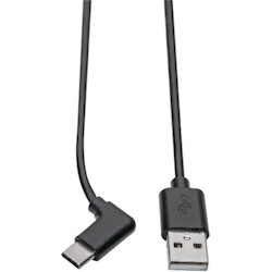Eaton Tripp Lite Series USB-A to USB-C Cable, Right-Angle USB-C, USB 2.0, (M/M), 6 ft. (1.83 m)