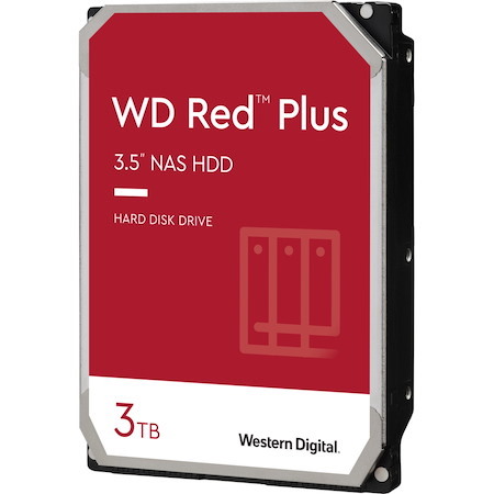 WD Red Plus WD30EFZX 3 TB Hard Drive - 3.5" Internal - SATA (SATA/600) - Conventional Magnetic Recording (CMR) Method