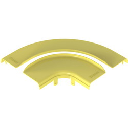 Panduit FiberRunner&reg; Split Cover, Horizontal Right-Angle, 6x4, Yellow