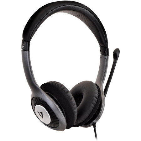V7 Deluxe USB Stereo Headphones with Microphone