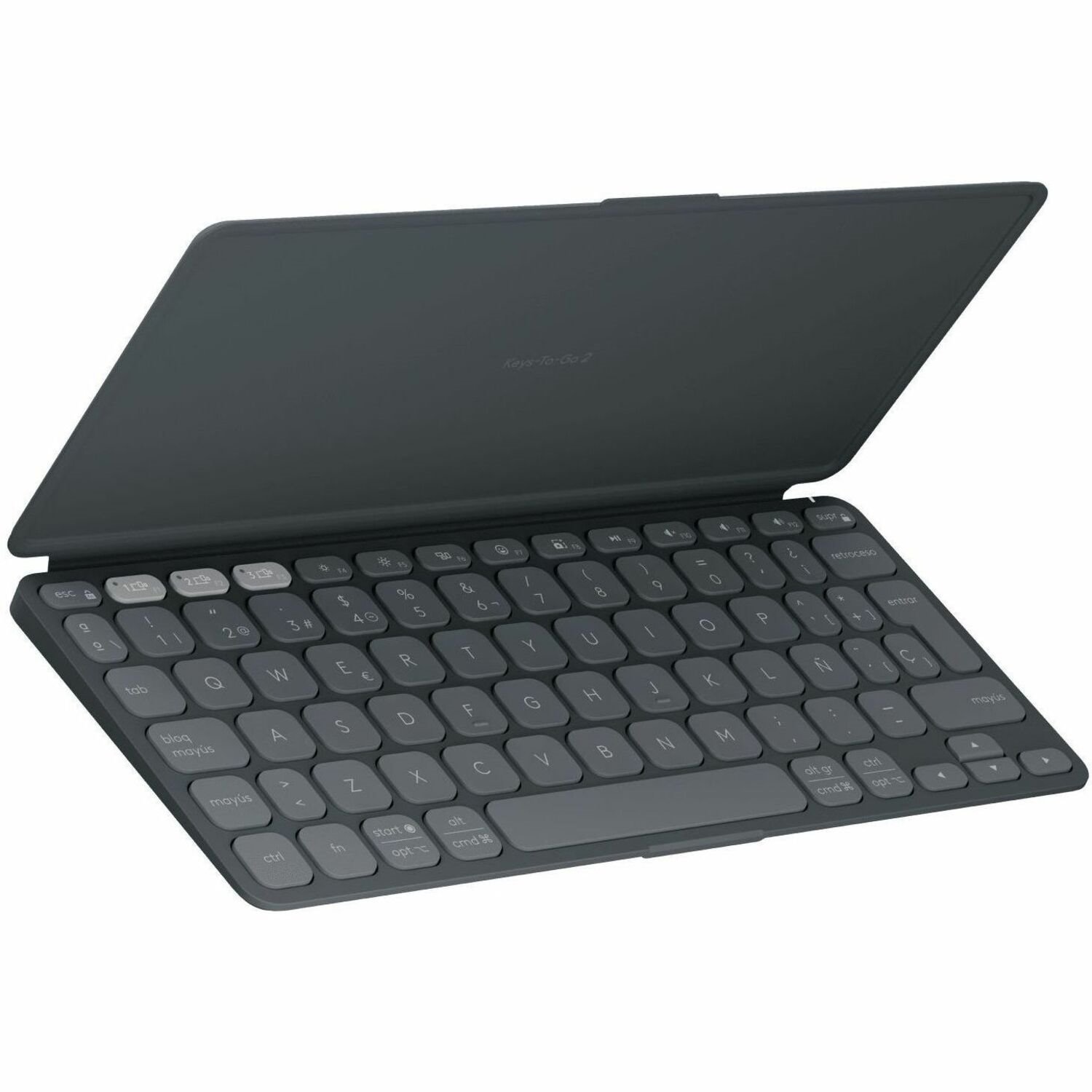 Logitech Keys-To-Go 2 Keyboard - Wireless Connectivity - English (UK) - QWERTY Layout - Pale Gray