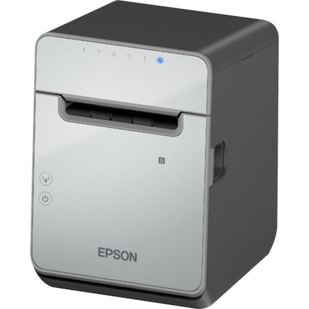 Epson TM-L100 (101) Desktop Direct Thermal Printer - Monochrome - Wall Mount - Label Print - Gigabit Ethernet - USB - USB Host - With Cutter - Black