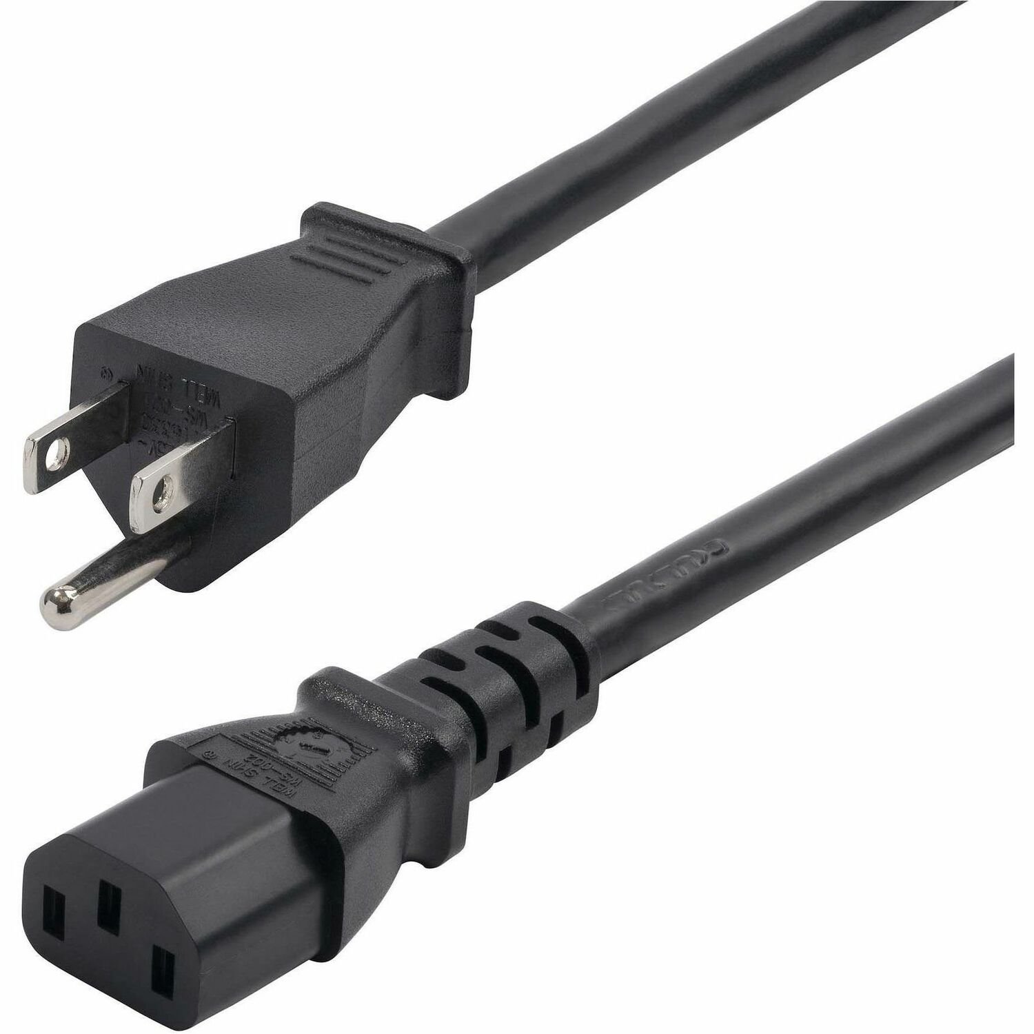 StarTech.com 8ft (2.4m) Computer Power Cord, NEMA 5-15P to IEC 60320 C13 AC Power Cable, 13A 125V, 16AWG, UL Listed