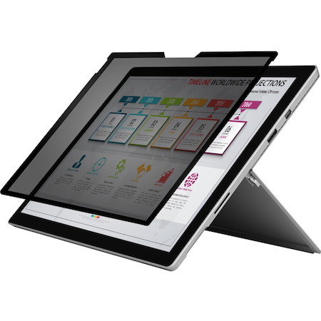Rocstor PrivacyView&trade; Premium Magnetic Privacy Filter for Microsoft&reg; Surface&reg; Pro 4/5/6 12.3 Tablet - For Surface&reg; Pro 4 / 5 / 6 Landscape Tablet - 3:2 Aspect Ratio - Matte Filter- Unframed - Comparable to PFTMS002- TAA Compliant - Black - For 12.3"LCD Tablet PC - 3:2