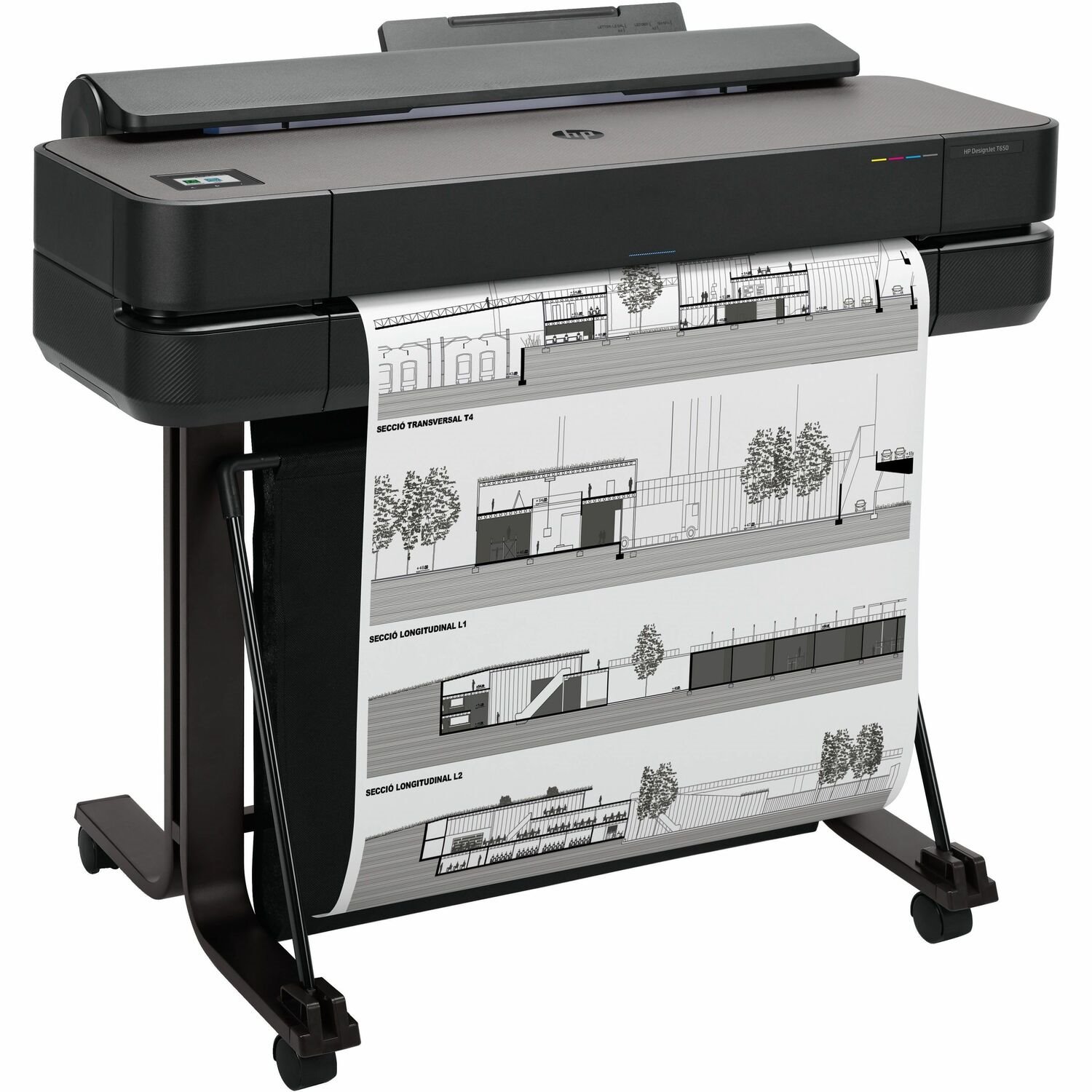 HP Designjet T650 A0 Inkjet Large Format Printer - Includes Printer - 24" Print Width - Color