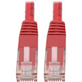 Eaton Tripp Lite Series Cat6 Gigabit Molded (UTP) Ethernet Cable (RJ45 M/M), PoE, Red, 6 ft. (1.83 m)