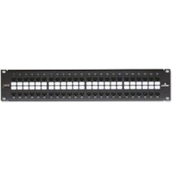Leviton Cat 6 QuickPort Patch Panel, 48-Port, 2RU. Cable Management Bar Included