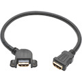 Eaton Tripp Lite Series High-Speed HDMI Cable with Ethernet, Digital Video with Audio (F/F), Panel Mount, 1 ft. (0.31 m)