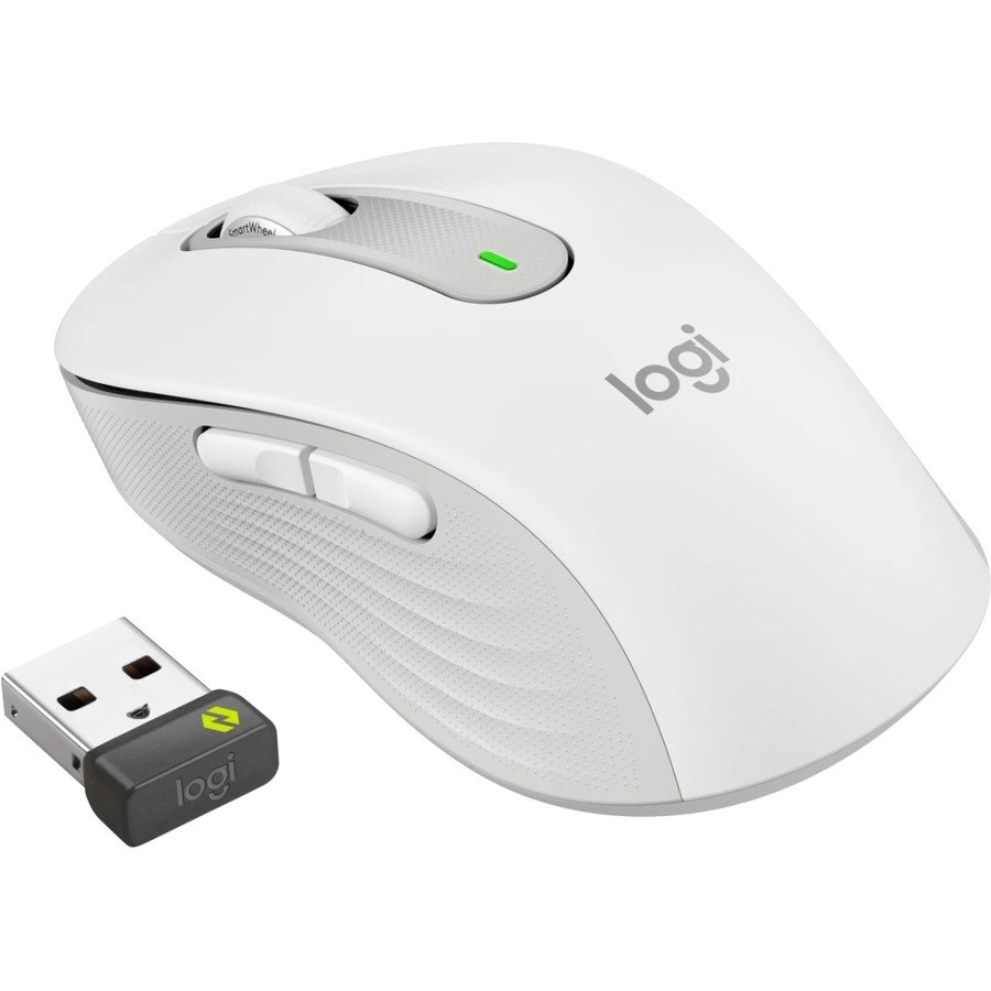 Logitech Signature M650 Mouse - Bluetooth/Radio Frequency - USB - Off White