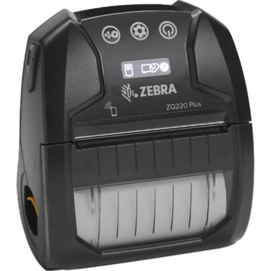 Zebra ZQ220 Retail, Business Direct Thermal Printer - Monochrome - Handheld - Label/Receipt Print - USB - Bluetooth - Near Field Communication (NFC) - Battery Included - Black