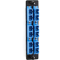 Black Box High-Density Adapter Panel, Ceramic Sleeves, (6) SC Duplex Pairs, Blue