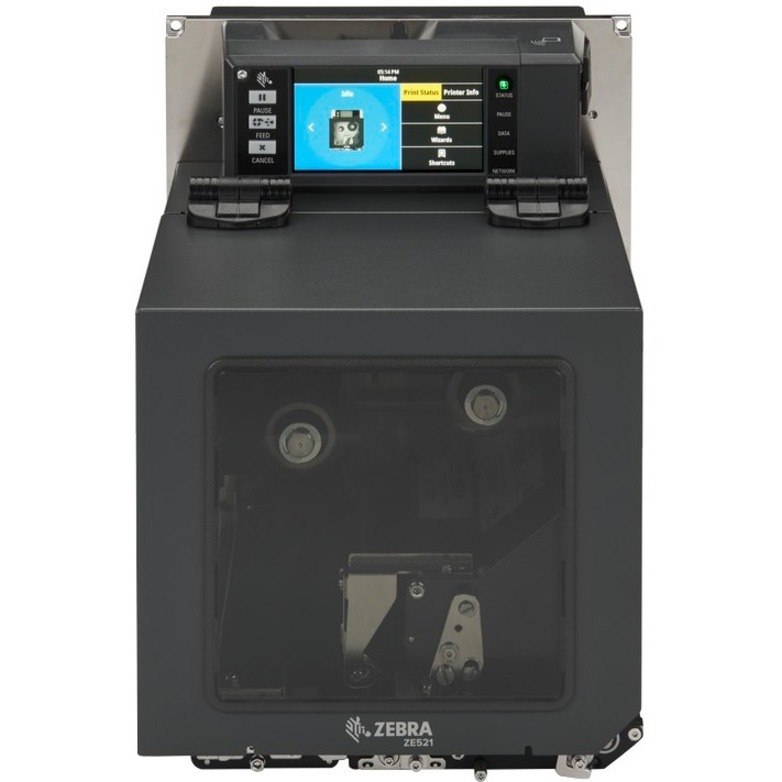 Zebra ZE521 Desktop Direct Thermal/Thermal Transfer Printer - Monochrome - Label Print - Fast Ethernet - USB - USB Host - Bluetooth - US