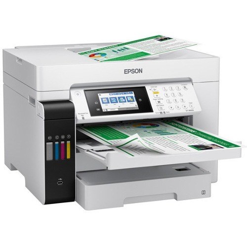 Epson ET-16600 Inkjet Multifunction Printer-Color-Copier/Fax/Scanner-4800x1200 dpi Print-Automatic Duplex Print-66000 Pages-550 sheets Input-1200 dpi Optical Scan-Color Fax-Wireless LAN-Epson Connect-Epson Email Print-Epson iPrint-Mopria