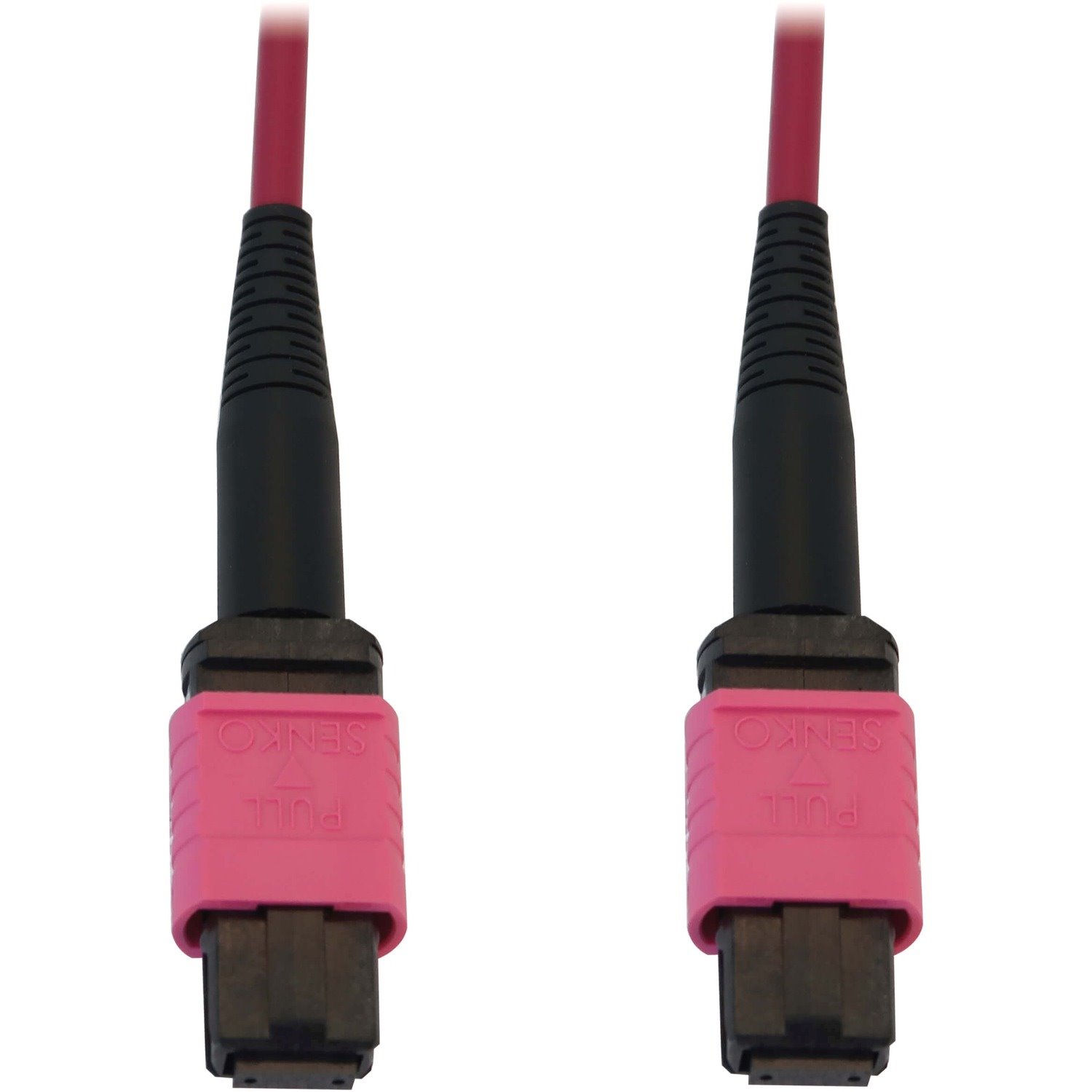 Eaton Tripp Lite Series 100G Multimode 50/125 OM4 Fiber Optic Cable (12F MTP/MPO-PC F/F), LSZH, Magenta, 3 m (9.8 ft.)