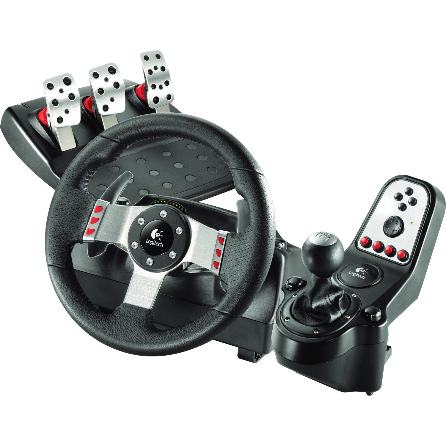 Logitech G27 Gaming Steering Wheel, Gaming Gear Shifter, Gaming Pedal