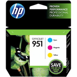 HP 951 Original Standard Yield Inkjet Ink Cartridge - Cyan, Magenta, Yellow - 3 / Pack