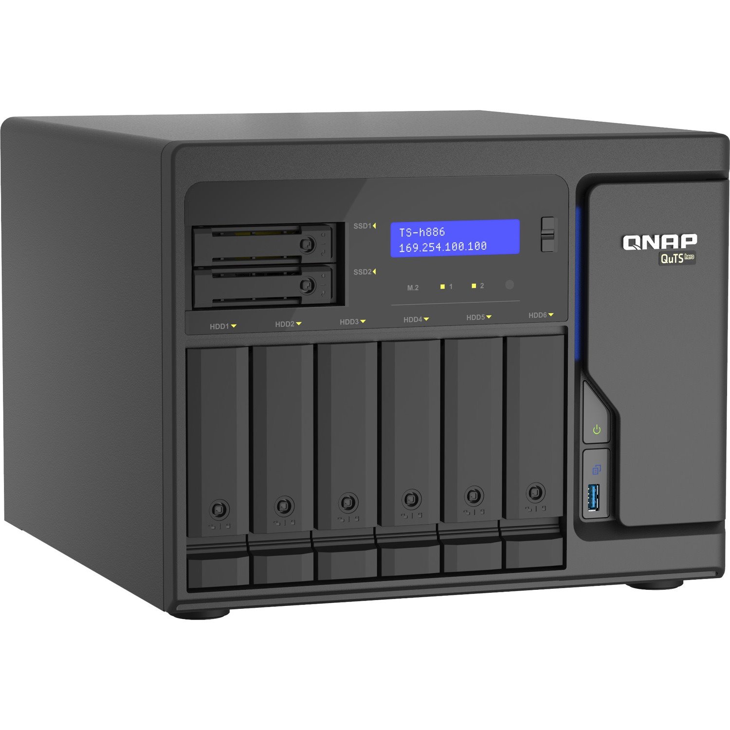 QNAP TS-H886-D1622-16G 8 x Total Bays SAN/NAS Storage System - 5 GB Flash Memory Capacity - Intel Xeon Quad-core (4 Core) 2.60 GHz - 16 GB RAM - DDR4 SDRAM Tower