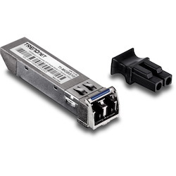 TRENDnet SFP to RJ45 Industrial Single-Mode LC Module (10km); TI-MGBS10; 1000Base-LX Industrial SFP; Compliant with IEEE 802.3z Gigabit Ethernet; Data Rates of up to 1.25Gbps; Lifetime Protection