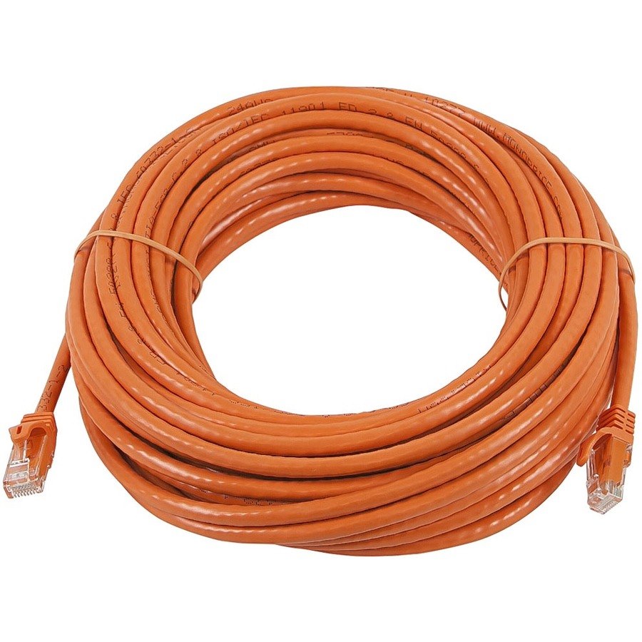 Monoprice FLEXboot Series Cat5e 24AWG UTP Ethernet Network Patch Cable, 100ft Orange