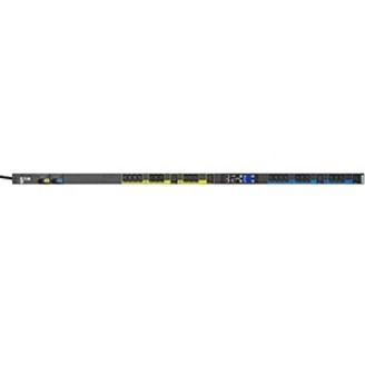 Eaton Metered Outlet Rack PDU, 0U, L6-30P input, 5.76 kW max, 200-240V, 24A, 10 ft cord, Single-phase, Outlets: (20) C13 Outlet grip, (4) C19 Outlet grip