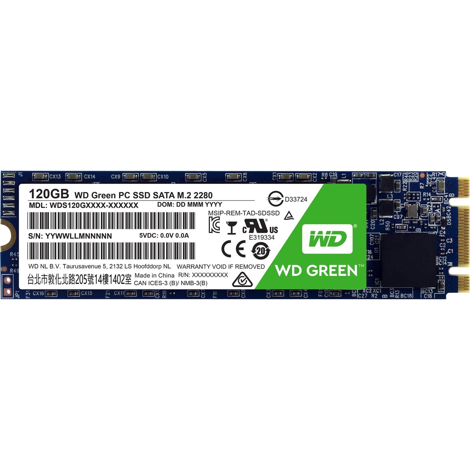 WD Green WDS120G1G0B 120 GB Solid State Drive - M.2 2280 Internal - SATA (SATA/600)