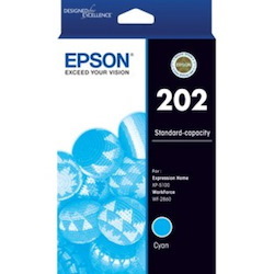 Epson 202 Original Standard Yield Inkjet Ink Cartridge - Cyan - 1 Pack