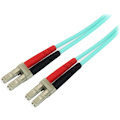 StarTech.com 2m (6ft) LC/UPC to LC/UPC OM3 Multimode Fiber Optic Cable, Full Duplex Zipcord Fiber, 100Gbps, LOMMF, LSZH Fiber Patch Cord