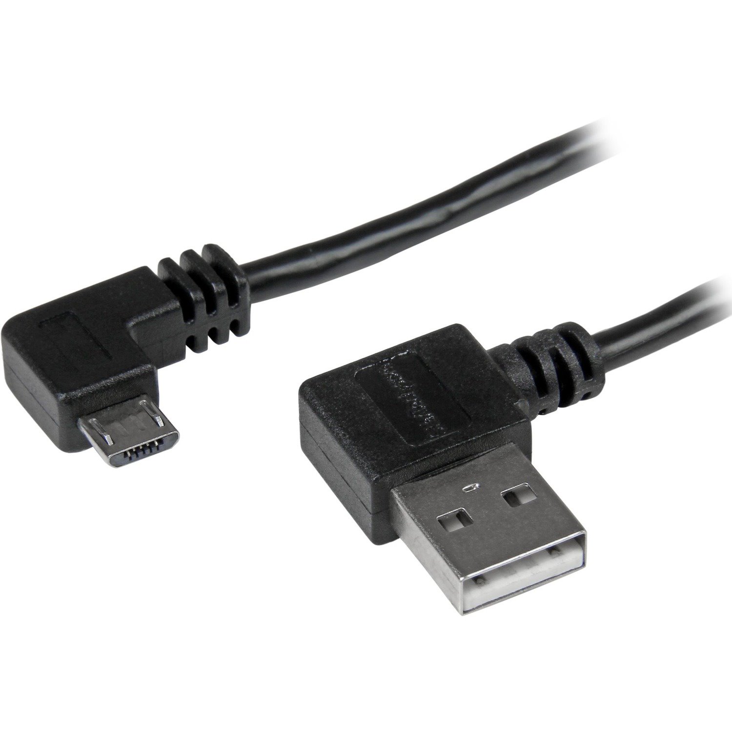 StarTech.com 2m 6 ft Micro-USB Cable with Right-Angled Connectors - M/M - USB A to Micro B Cable