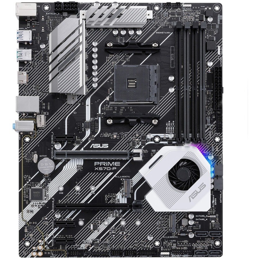 Asus Prime X570-P/CSM Desktop Motherboard - AMD X570 Chipset - Socket AM4 - ATX