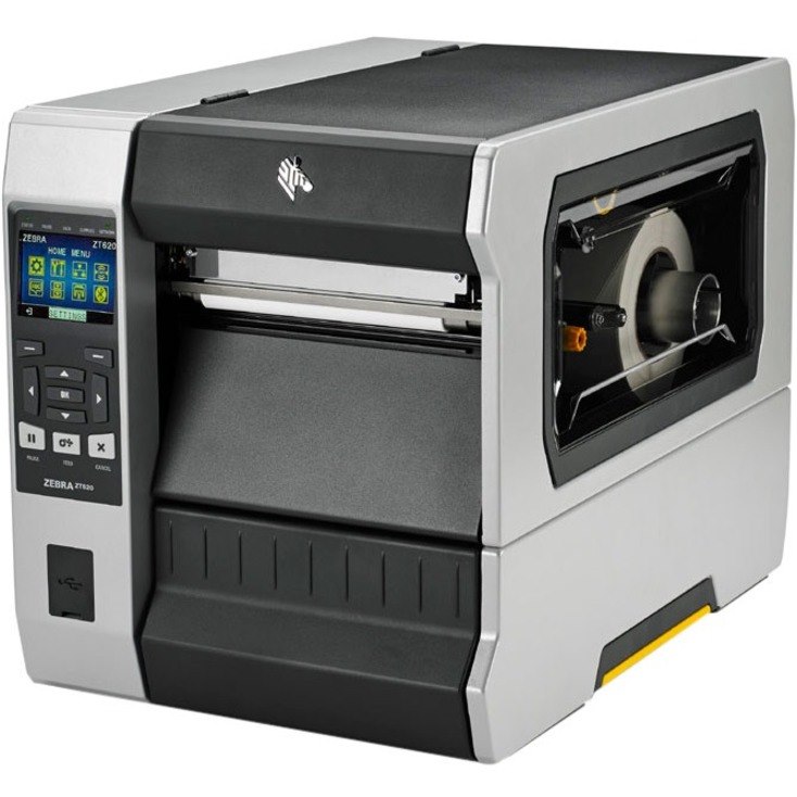 Zebra ZT620 Industrial Direct Thermal/Thermal Transfer Printer - Monochrome - Label Print - USB - Serial - Bluetooth - TAA Compliant