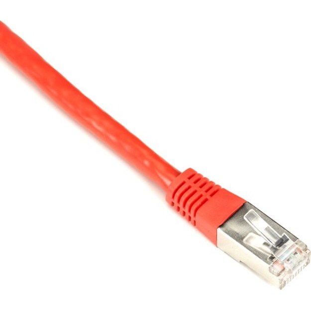 Black Box CAT6 250-MHz Stranded Patch Cable Slim Molded Boot - S/FTP, CM PVC, Red, 2FT