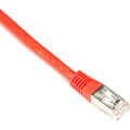 Black Box CAT6 250-MHz Stranded Patch Cable Slim Molded Boot - S/FTP, CM PVC, Red, 2FT