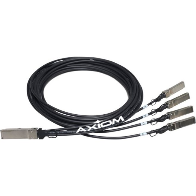 Axiom 40GBASE-CR4 QSFP+ to 4 10GBASE-CU SFP+ Passive DAC Cable HP 1m