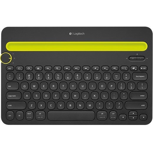 Logitech K480 Keyboard - Wireless Connectivity - Black
