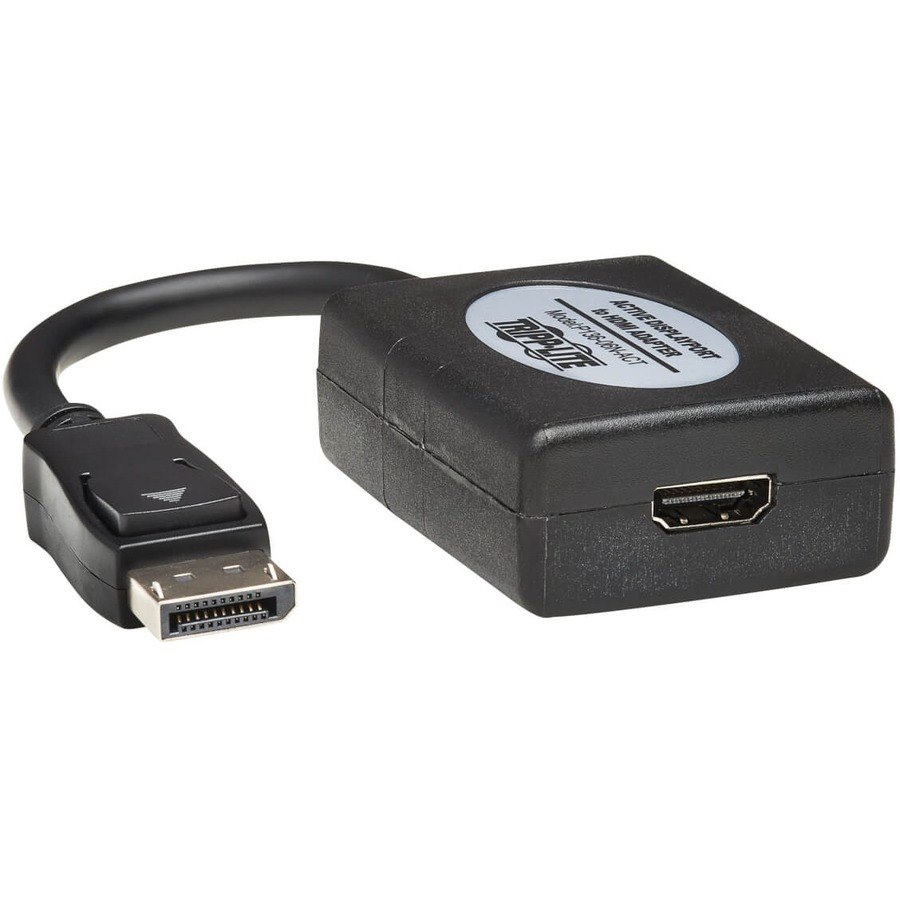 Tripp Lite by Eaton DisplayPort to HDMI Active Adapter Video Converter HDCP 4K 30Hz (M/F) 6-in. (15.24 cm)