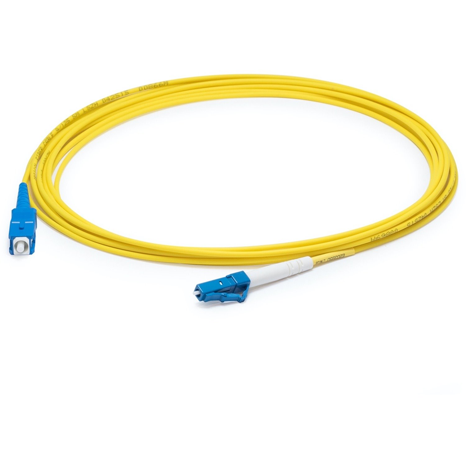 AddOn 48m LC (Male) to SC (Male) Straight Yellow OS2 Simplex LSZH Fiber Patch Cable