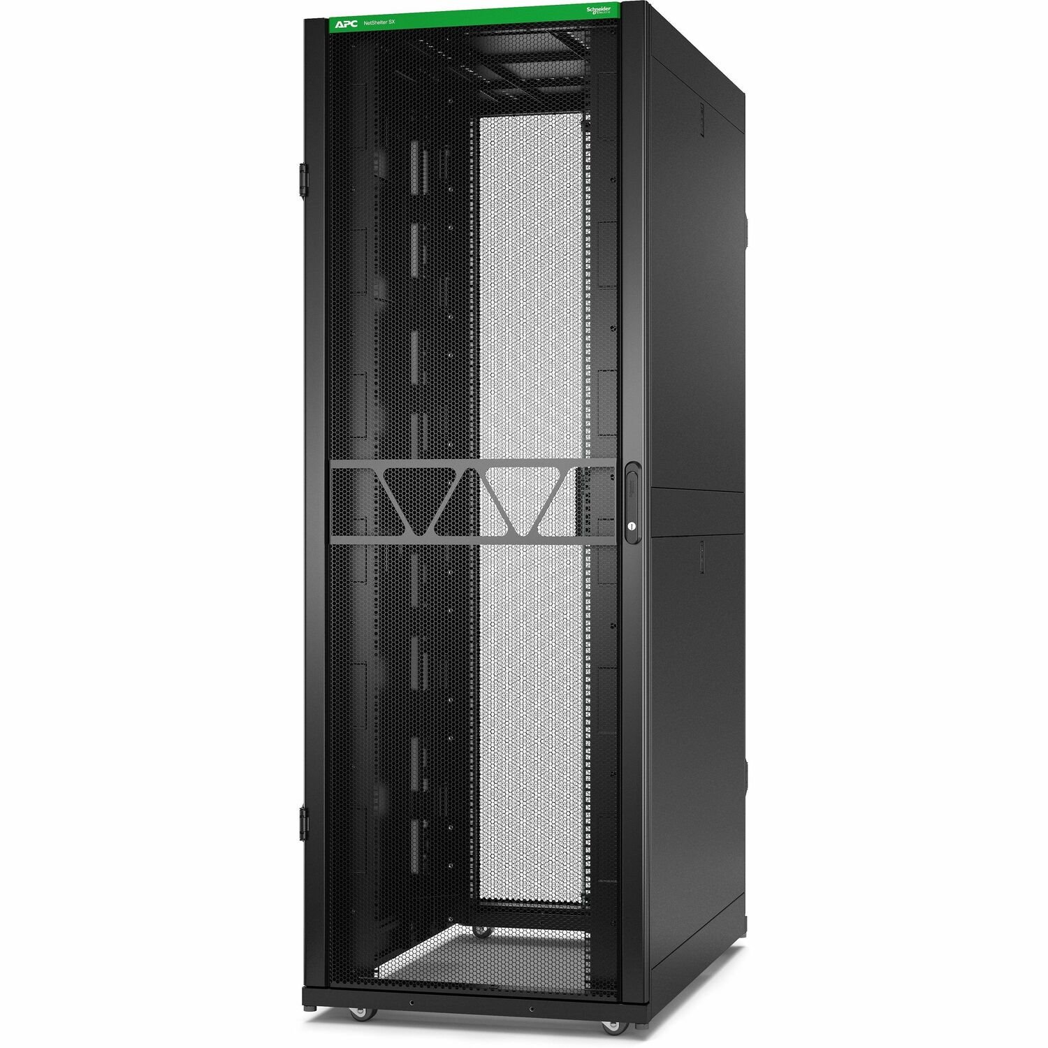 APC by Schneider Electric NetShelter SX Server Rack Gen 2, 45U, 2124H x 750W x 1200D mm, with Sides, Black