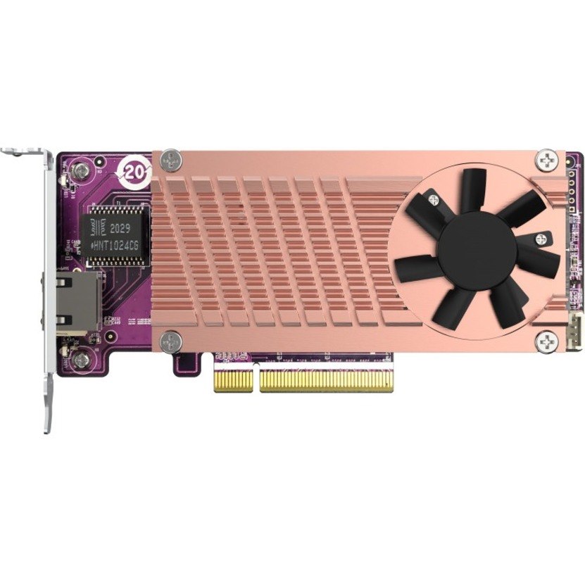 QNAP Dual M.2 2280 PCIe NVMe SSD & Single-port 10GbE Expansion Card