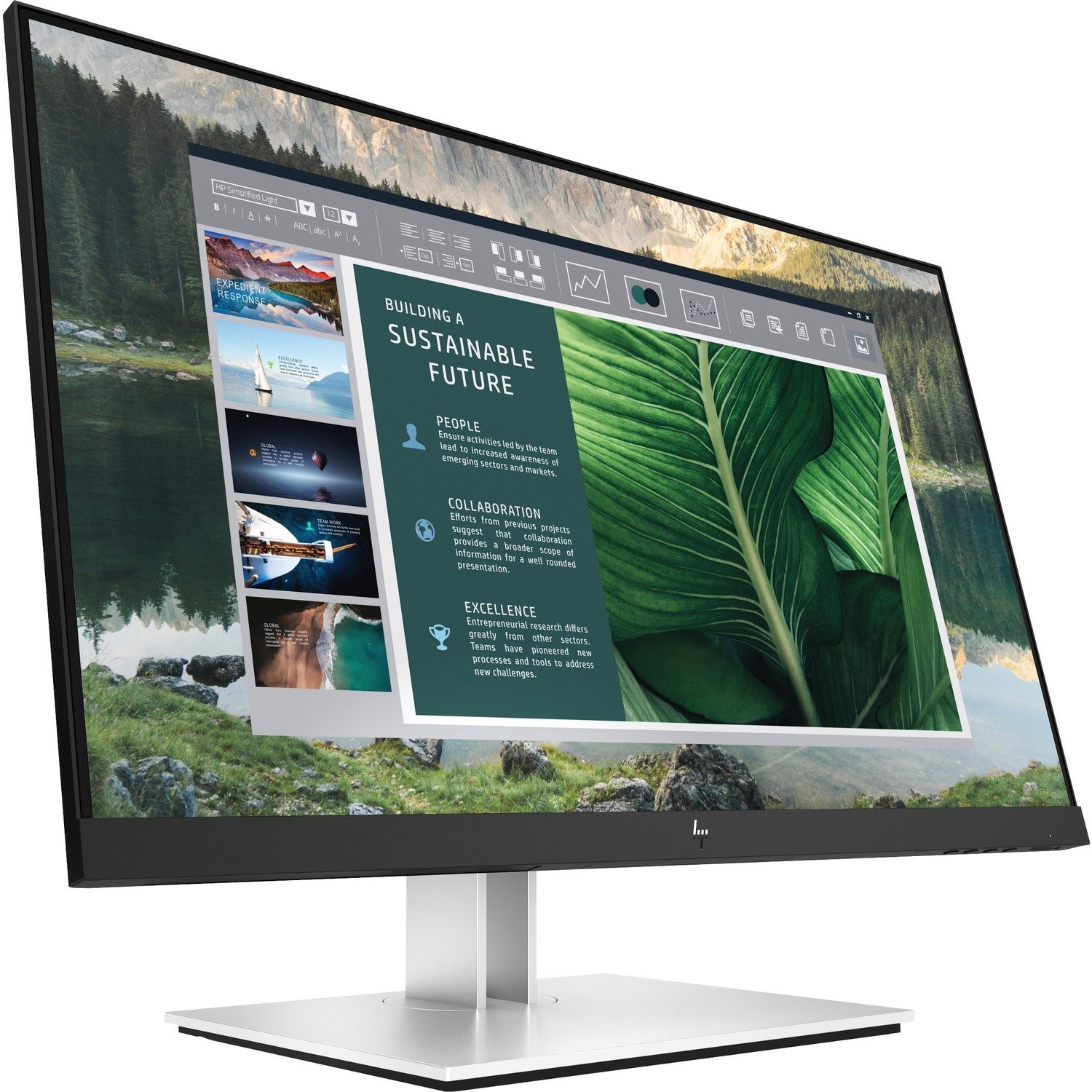 HP E24u G4 23.8" Full HD Edge LED LCD Monitor - 16:9 - Black, Silver